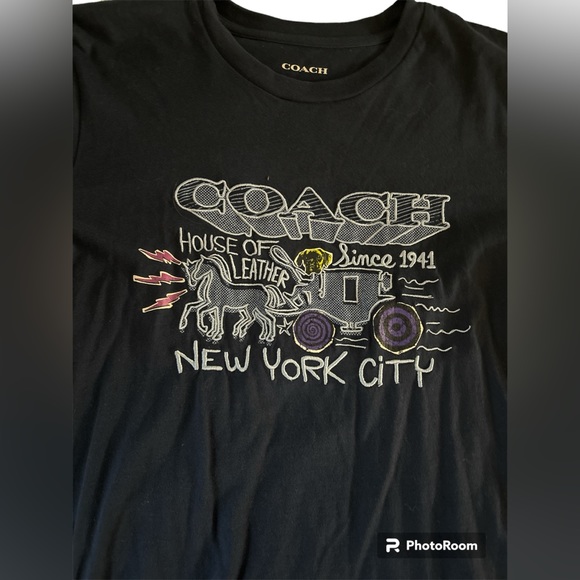 Authentic. COACH navy blue shirt - Picture 2 of 7